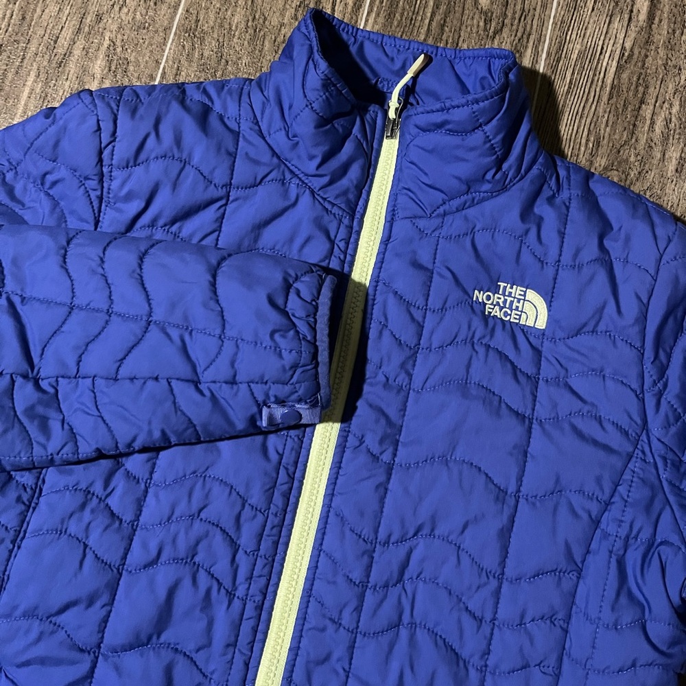The North Face Quilted Full Zip Puffer Jacket Bombay Blue Women's Medium